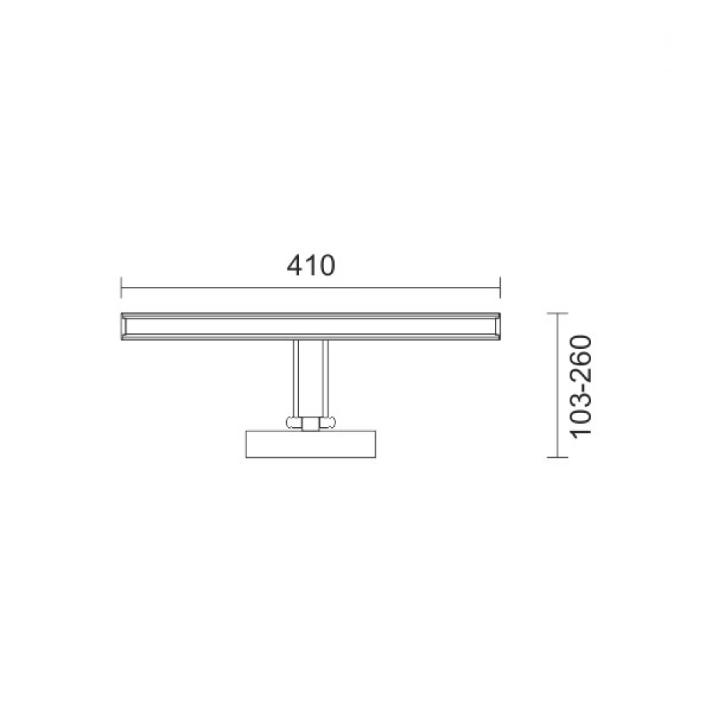 LED Απλίκα Μπάνιου Μεταλλική Σε Χρώμιο 9W 855lm 160° IP20 - SpotLight