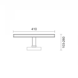 LED Απλίκα Μπάνιου Μεταλλική Σε Χρώμιο 9W 855lm 160° IP20 - SpotLight