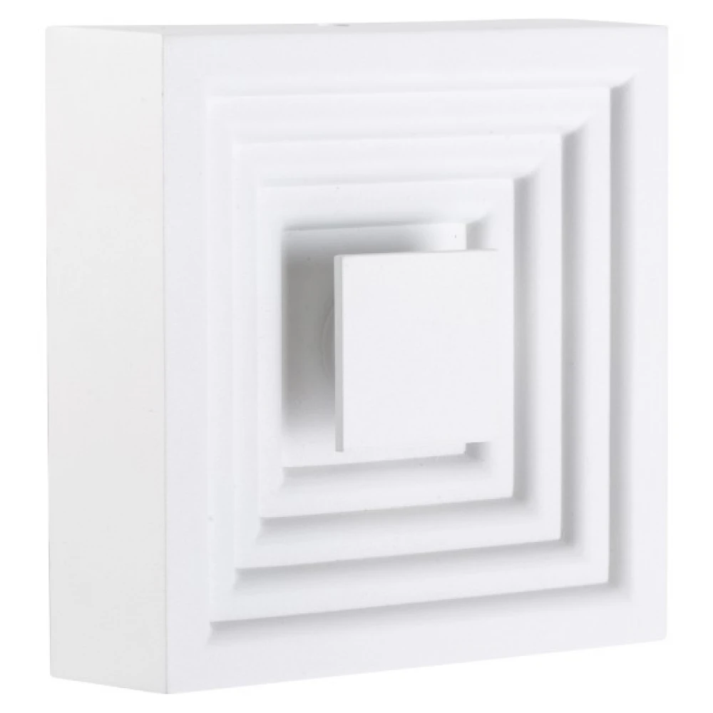 LED Απλίκα Αλουμινίου Λευκή Τετράγωνη 6W 540lm 180° SpotLight