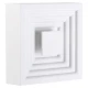 LED Απλίκα Αλουμινίου Λευκή Τετράγωνη 6W 540lm 180° SpotLight