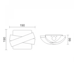 LED Απλίκα Αλουμινίου Λευκή 7W 630lm SpotLight