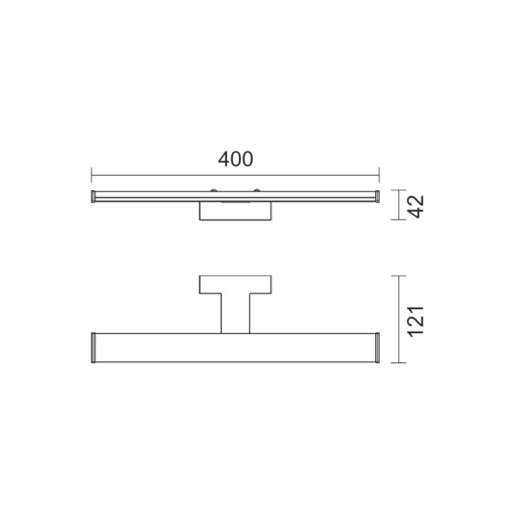 LED Απλίκα Μπάνιου Μεταλλική Σε Χρώμιο 8W 720lm 160° IP44 - SpotLight