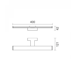 LED Απλίκα Μπάνιου Μεταλλική Σε Χρώμιο 8W 720lm 160° IP44 - SpotLight