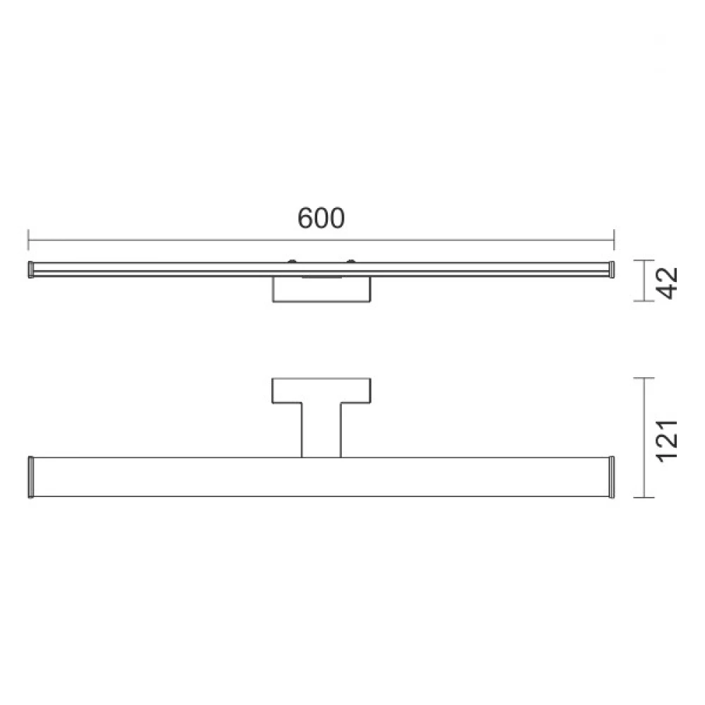 LED Απλίκα Μπάνιου Μεταλλική Σε Χρώμιο 12W 1080lm 160° IP44 - SpotLight