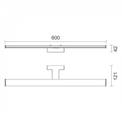 LED Απλίκα Μπάνιου Μεταλλική Σε Χρώμιο 12W 1080lm 160° IP44 - SpotLight