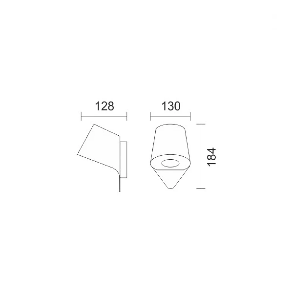 LED Απλίκα Μαύρη Αλουμινίου Εξωτερικού Χώρου 7W 560lm IP44 Spotlight