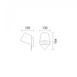 LED Απλίκα Μαύρη Αλουμινίου Εξωτερικού Χώρου 7W 560lm IP44 Spotlight