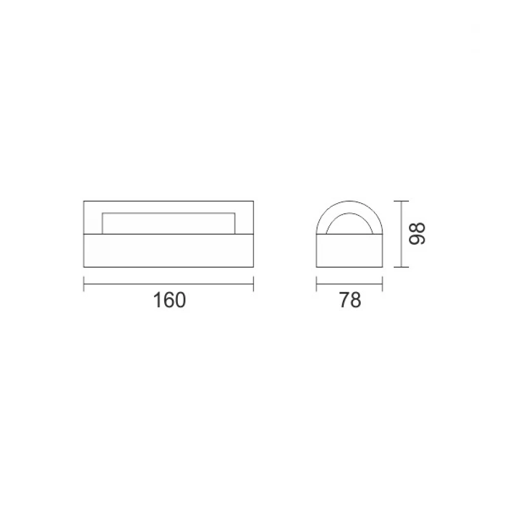 LED Απλίκα Αλουμινίου Εξωτερικού Χώρου Κύλινδρος 10W 800lm IP44 Spotlight