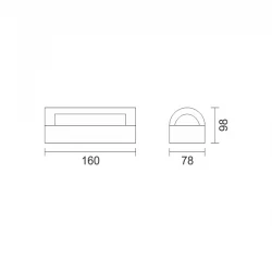 LED Απλίκα Αλουμινίου Εξωτερικού Χώρου Κύλινδρος 10W 800lm IP44 Spotlight