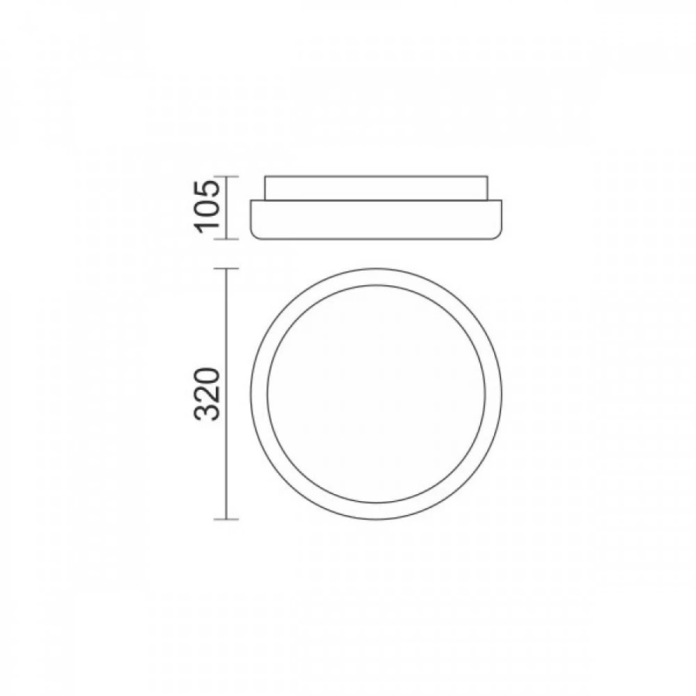 ΠΛΑΦΟΝΙΕΡΑ LED ΟΡΟΦΗΣ 18W 3000K ΠΛΑΣΤΙΚΗ - SpotLight