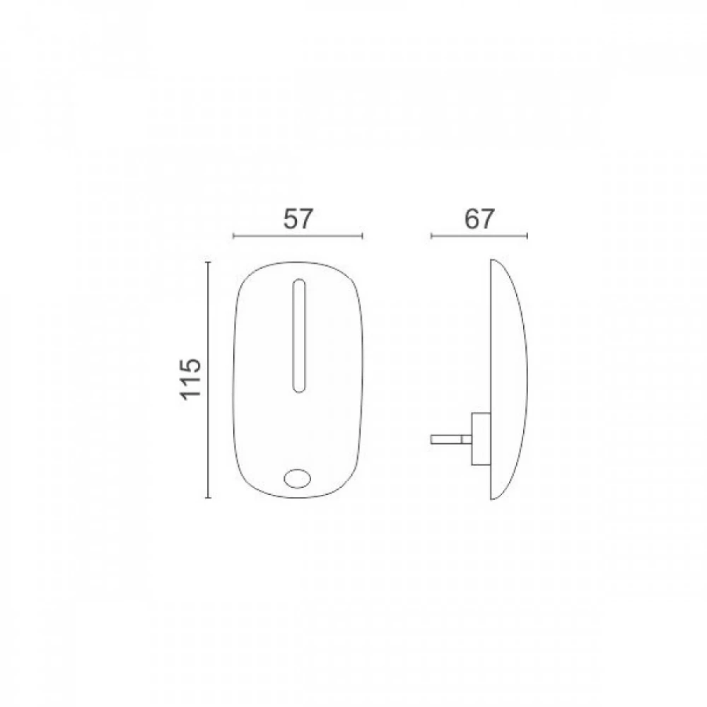 Φωτιστικό Νυκτός LED 0.8W 6000K Με Αισθητήρα Ημέρας / Νύχτας - Spotlight