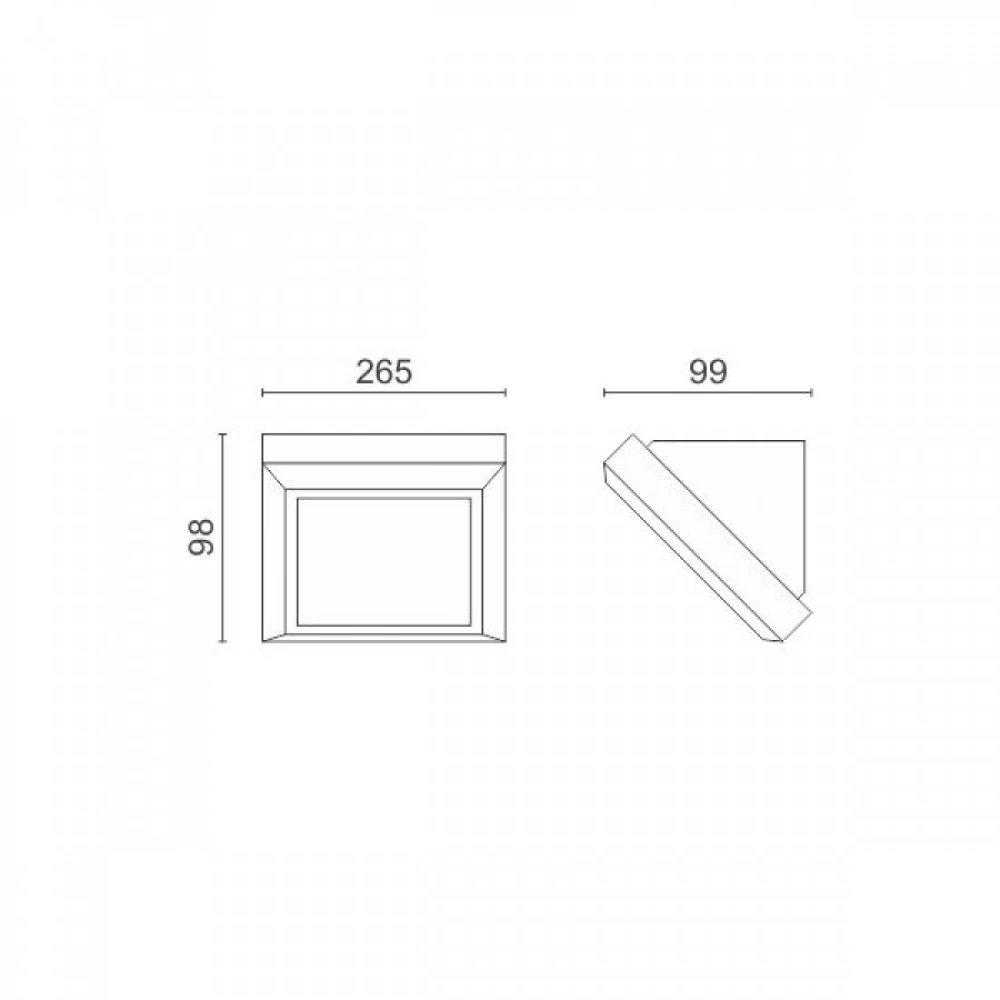 LED Απλίκα Εξωτερικού Χώρου 12W 4000K - Spotlight