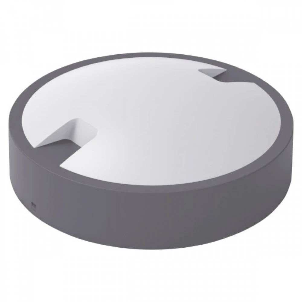 Απλίκα Εξωτερικού Χώρου LED 12W 3000K Στρογγυλή Γκρι - Spotlight