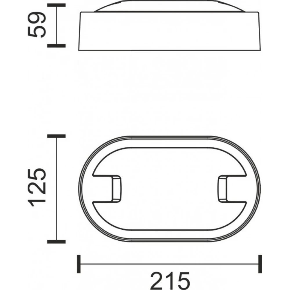 Απλίκα Εξωτερικού Χώρου LED 12W 3000K Οβάλ Γκρι - Spotlight