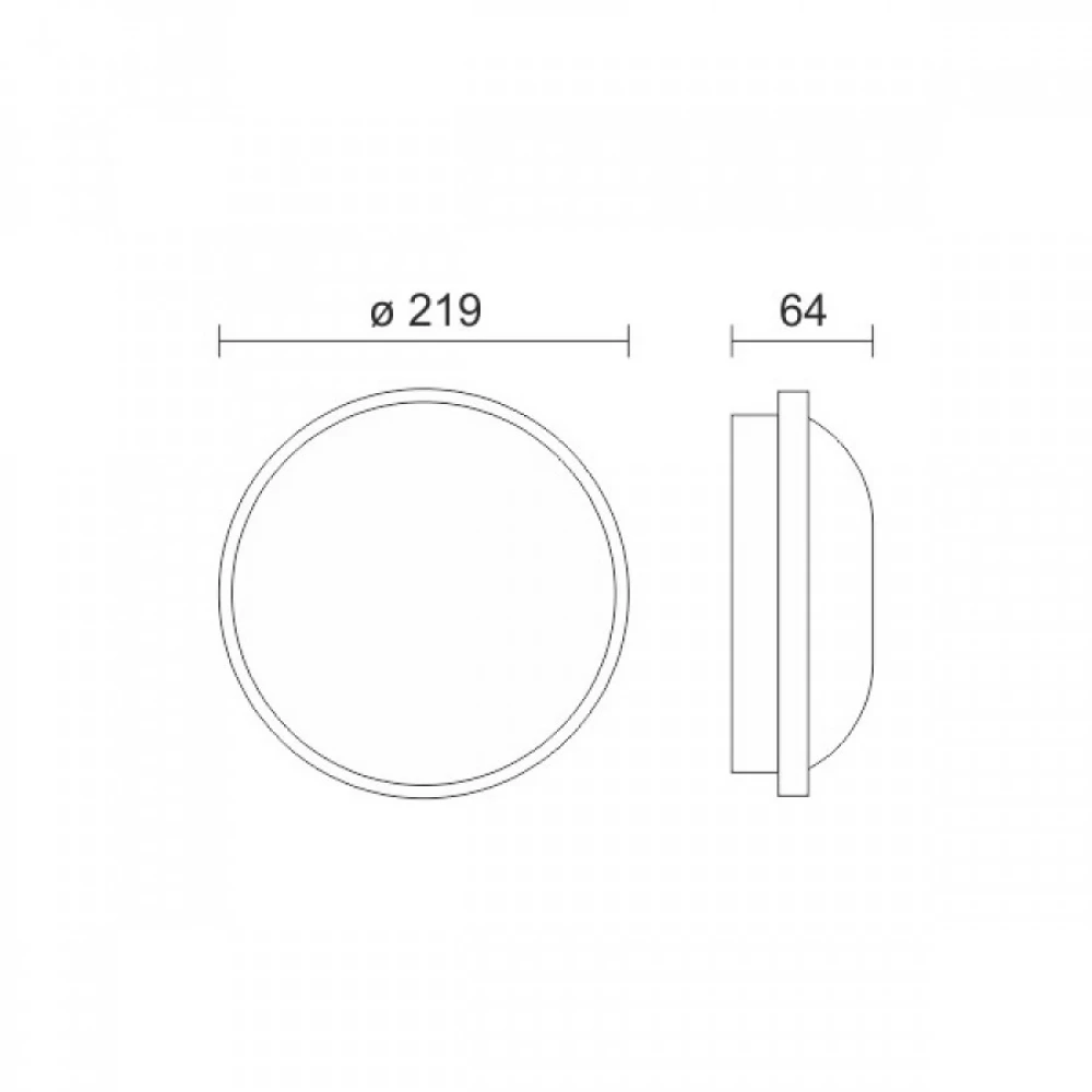 Απλίκα - Πλαφονιέρα Εξωτερικού Χώρου Στεγανή LED 20W IP54 3000K - Spotlight
