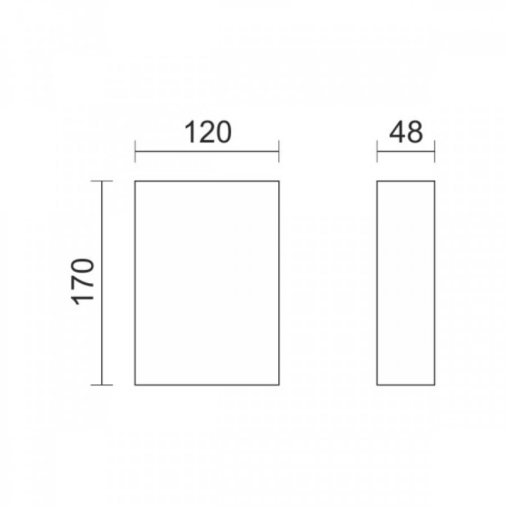 LED Απλίκα Εξωτερικού Χώρου 7W 3000K Up-Down Spotlight IP65