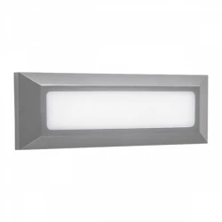 LED Απλίκα Εξωτερικού Χώρου Slim 3W 4000K Γκρι - Spotlight