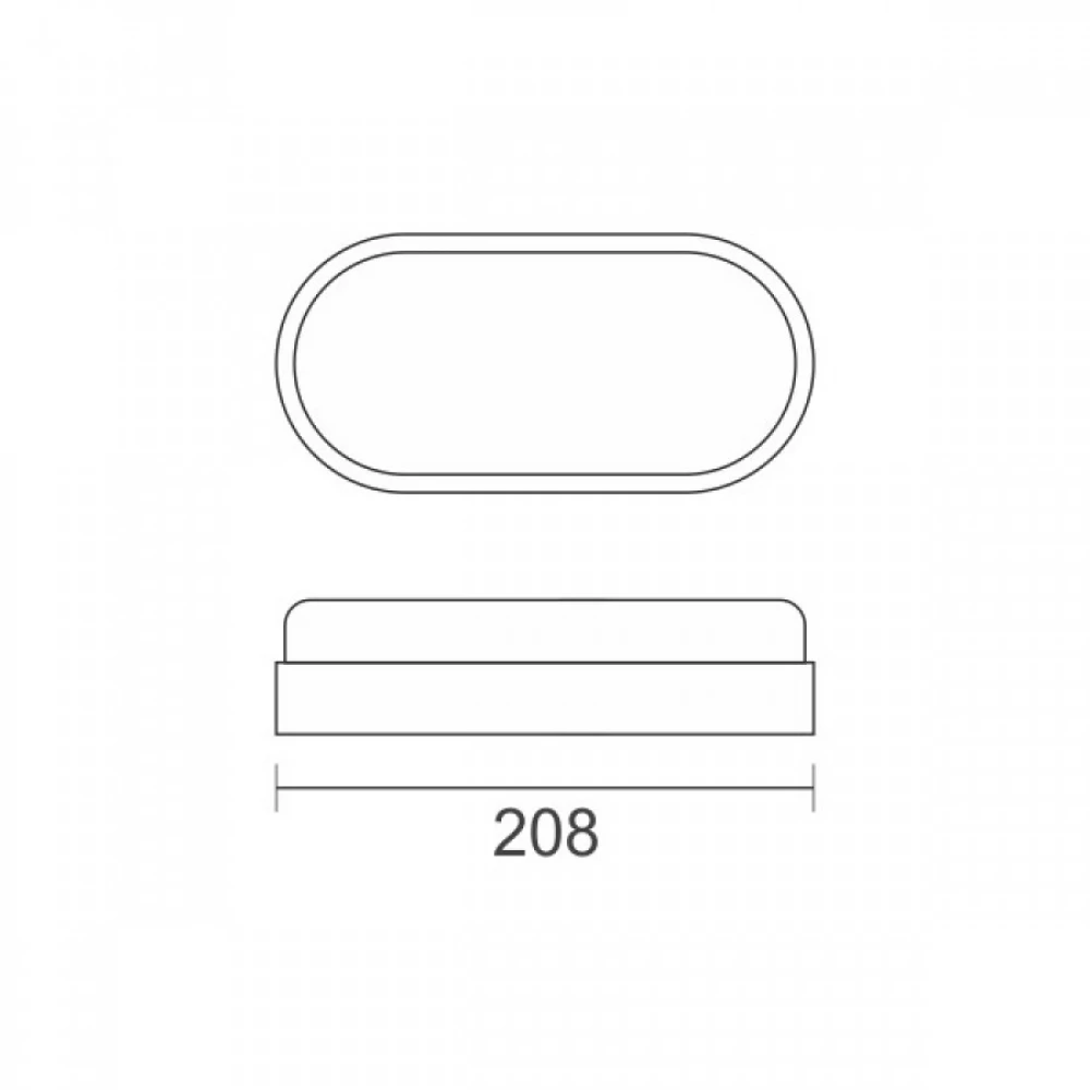 Απλίκα - Πλαφονιέρα Εξωτερικού Χώρου LED 16W IP54 Οβάλ Με Αισθητήρα Κίνησης - Spotlight