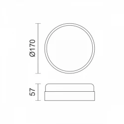 Απλίκα - Πλαφονιέρα Εξωτερικού Χώρου LED 16W IP54 Στρογγυλή Με Αισθητήρα Κίνησης - Spotlight