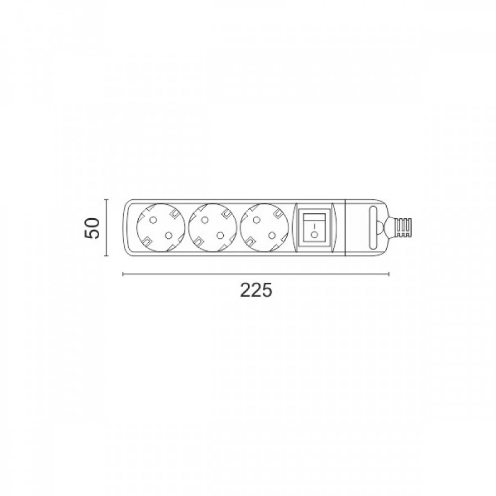 Πολύπριζο Χωρίς Καλώδιο Με Διακόπτη 3x Πρίζες - Spotlight