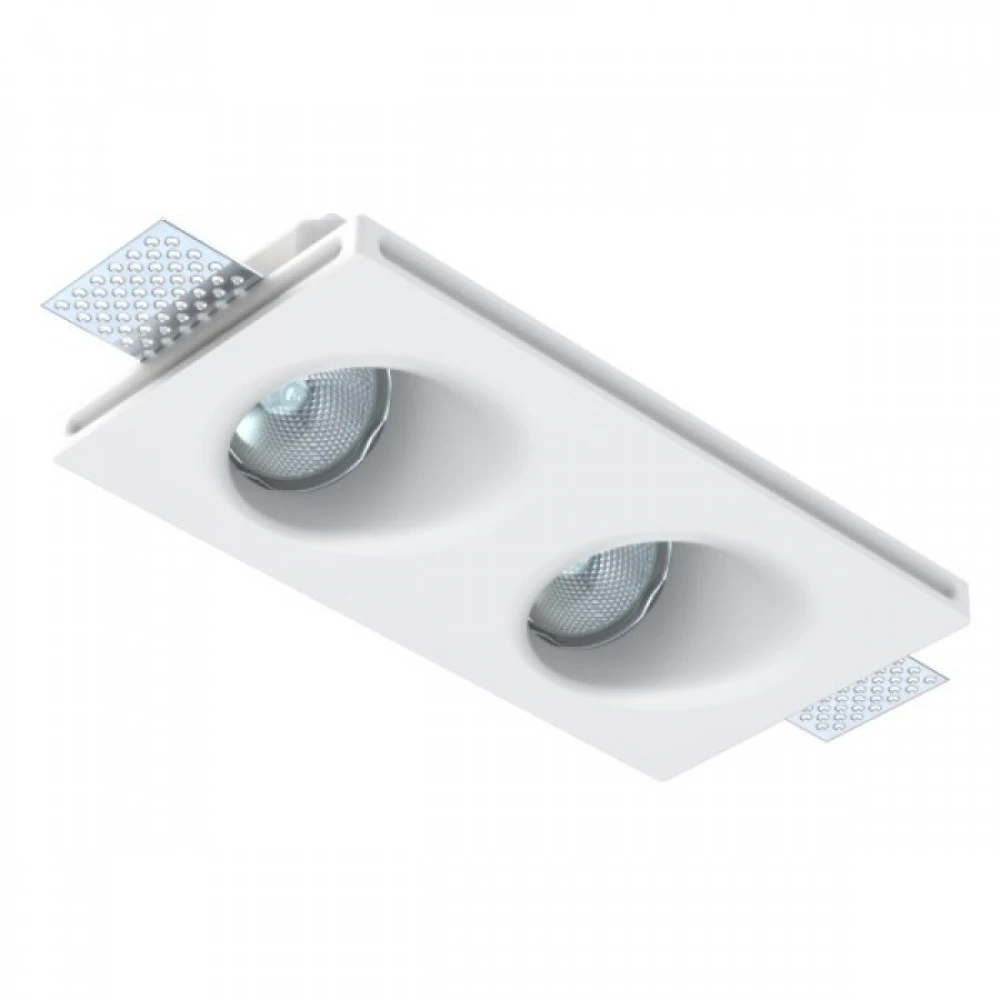 ΧΩΝΕΥΤΟ ΓΥΨΙΝΟ ΟΡΟΦΗΣ 2x GU10 max 10W - Spotlight