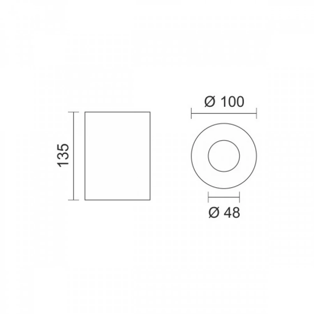 Σποτ Γύψινο Οροφής Στρογγυλό 1xGU10 10W - Spotlight