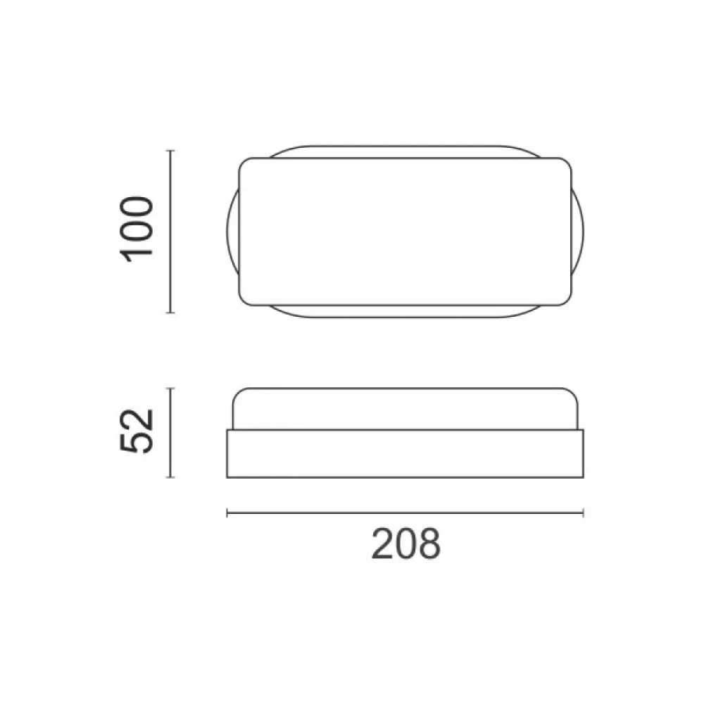 Απλίκα - Πλαφονιέρα Εξωτερικού Χώρου LED 18W IP54 Οβάλ - Spotlight