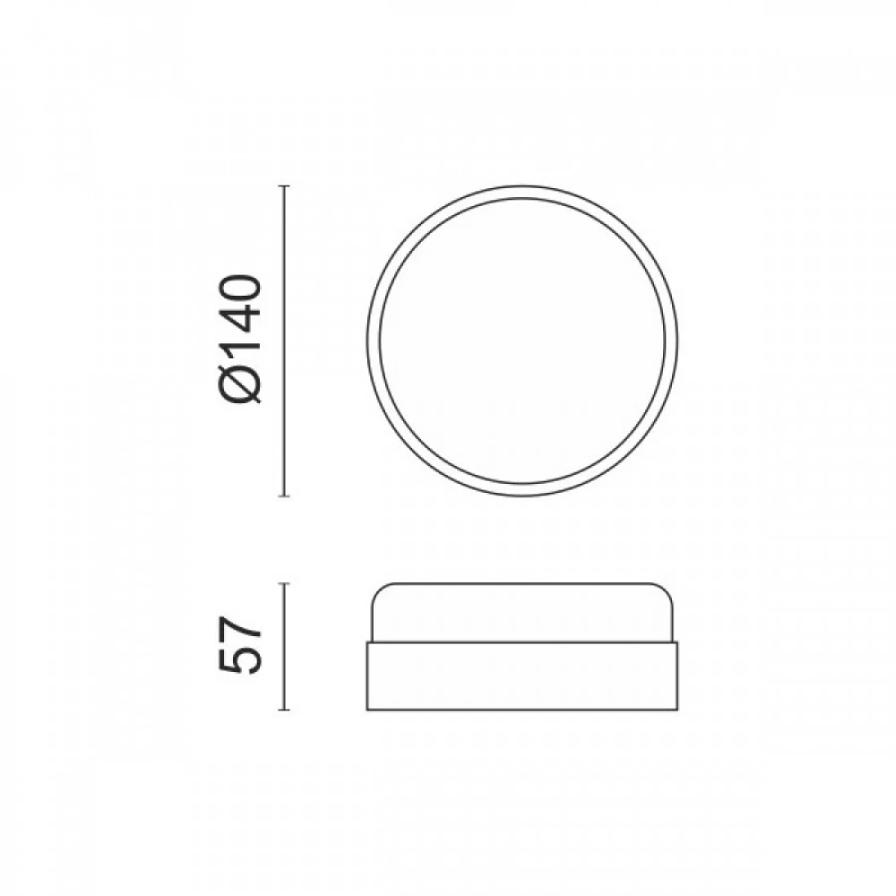 Απλίκα - Πλαφονιέρα Εξωτερικού Χώρου LED 12W IP54 - Spotlight