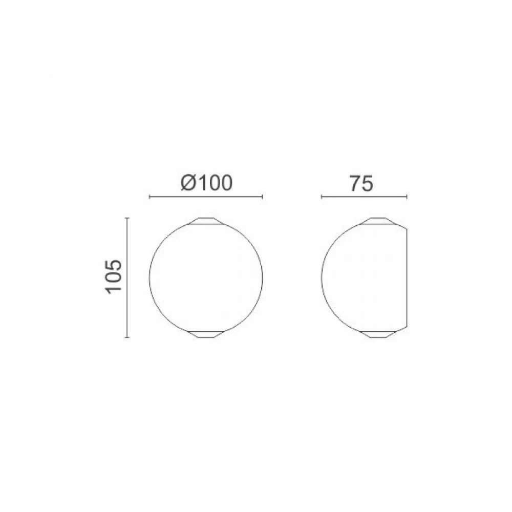 ΑΠΛΙΚΑ ΤΟΙΧΟΥ LED 2X3W 3000K IP20 - SPOTLIGHT