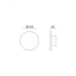 ΑΠΛΙΚΑ ΤΟΙΧΟΥ LED 8W 3000K IP20 ΚΥΚΛΟΣ - SPOTLIGHT