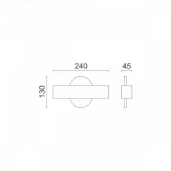ΑΠΛΙΚΑ ΤΟΙΧΟΥ LED 4W 3000K IP20 - SPOTLIGHT