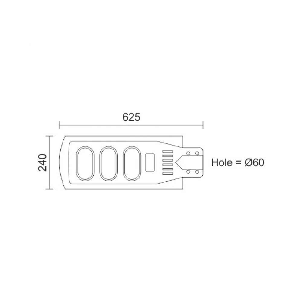 ΗΛΙΑΚΟ ΦΩΤΙΣΤΙΚΟ ΔΡΟΜΟΥ LED 60W 6000K - SpotLight