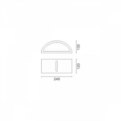 ΑΠΛΙΚΑ ΤΟΙΧΟΥ Ε27 18W IP44 - SPOTLIGHT