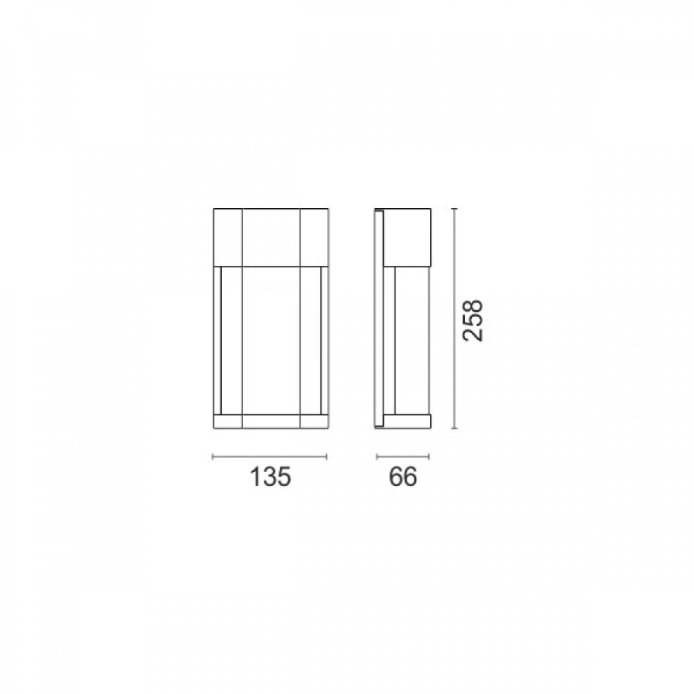 ΑΠΛΙΚΑ ΤΟΙΧΟΥ Ε27 18W IP44 13.5CM  - SPOTLIGHT