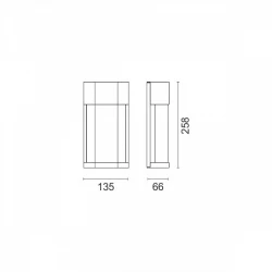 ΑΠΛΙΚΑ ΤΟΙΧΟΥ Ε27 18W IP44 13.5CM  - SPOTLIGHT