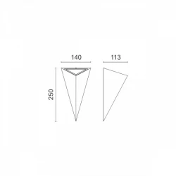 ΑΠΛΙΚΑ ΤΟΙΧΟΥ LED 7W 3000K IP54 - SPOTLIGHT