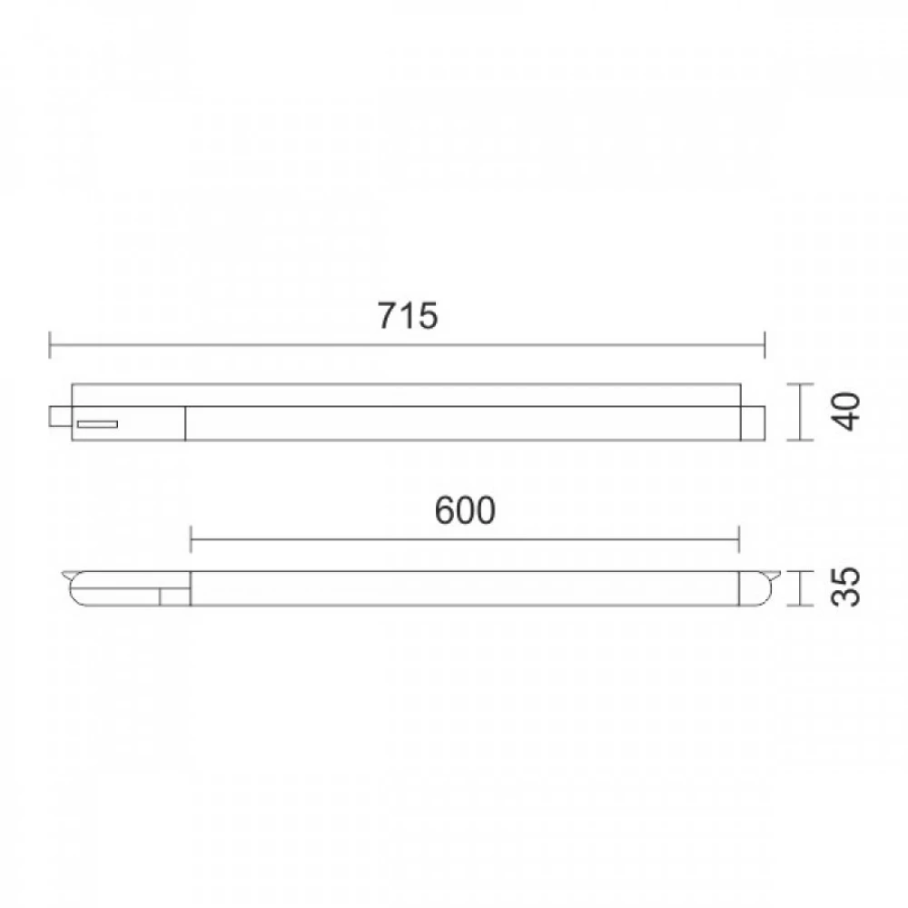 ΓΡΑΜΜΙΚΟ ΦΩΤΙΣΤΙΚΟ ΡΑΓΑΣ LED 20W 3000K ΛΕΥΚΟ Spotlight