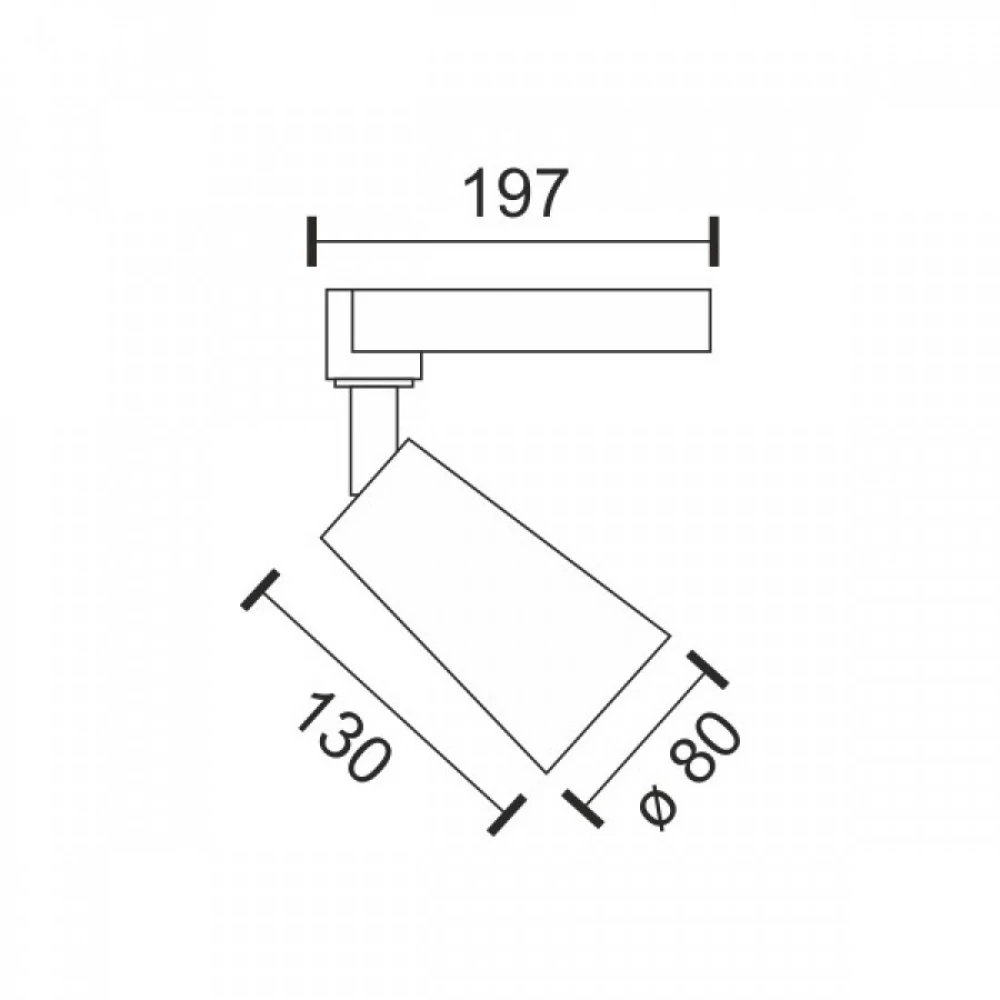 ΦΩΤΙΣΤΙΚΟ ΡΑΓΑΣ LED ΜΟΝΟΦΑΣΙΚΟ 30W 3000K Θερμό Λευκό - Λευκό- Spotlight
