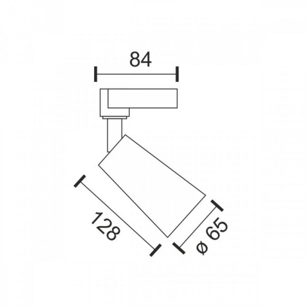 ΦΩΤΙΣΤΙΚΟ ΡΑΓΑΣ LED ΜΟΝΟΦΑΣΙΚΑ 20W 4000K Ουδέτερο Λευκό -  Μαύρο - Spotlight