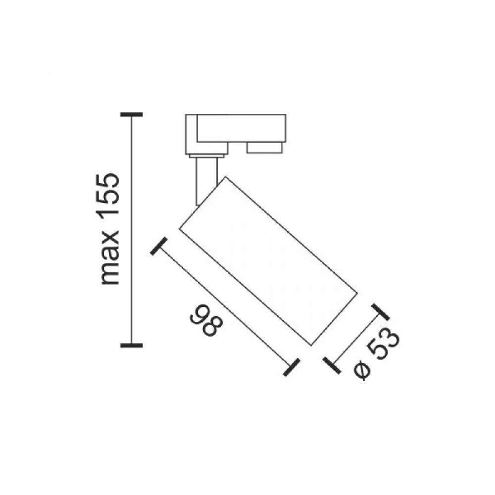 Φωτιστικό Ράγας Τριφασικό Σποτ Λευκό 1xGU10 max 10W Spotlight