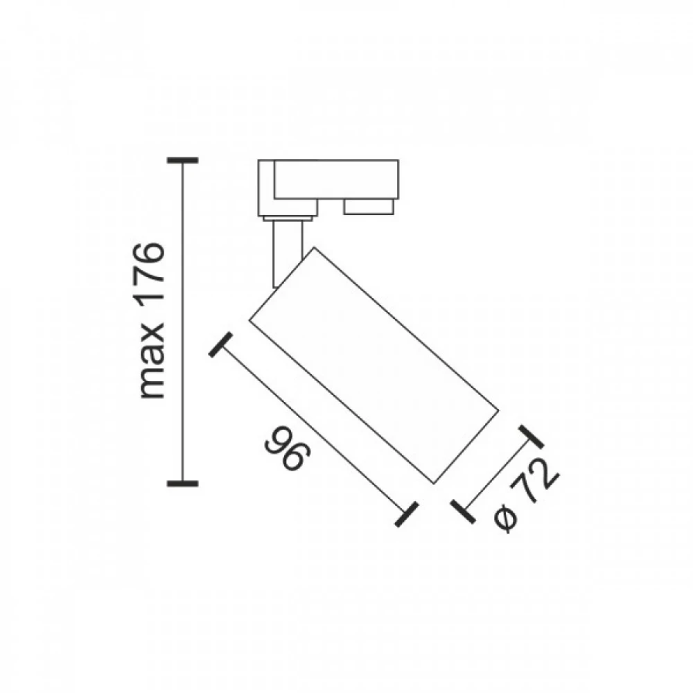 ΣΠΟΤ ΡΑΓΑΣ 1 ΦΑΣΕΙΣ GU10 10W Μαύρο - Spotlight