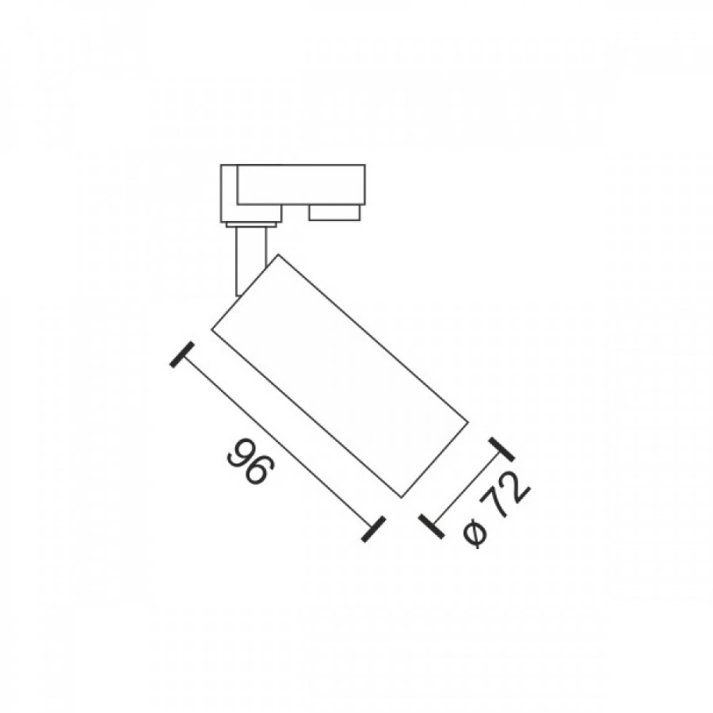 Φωτιστικό Ράγας Τριφασικό Σποτ Μαύρο 1xGU10 max 10W Spotlight