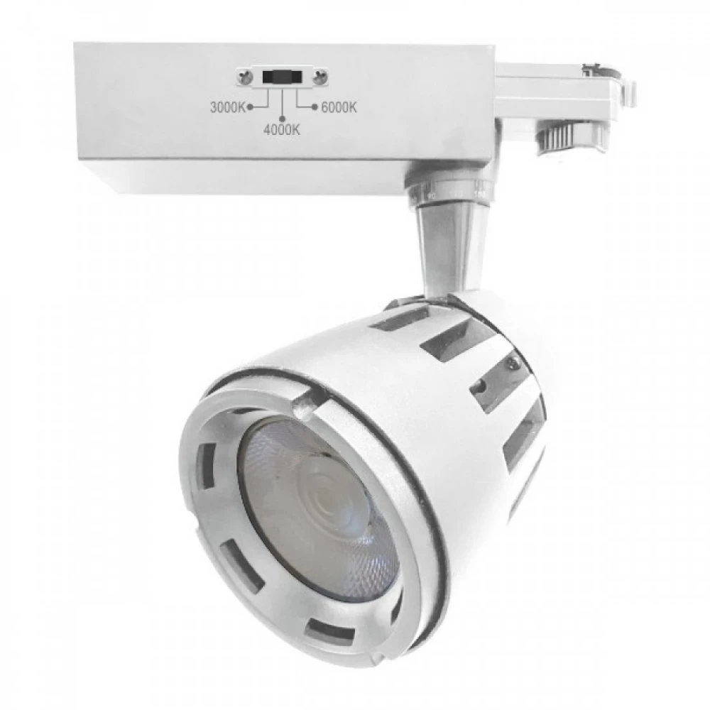 ΣΠΟΤ ΡΑΓΑΣ 3 ΦΑΣΕΙΣ LED CCT 20W 3000K | 4000K | 6000K ΛΕΥΚΟ Spotlight