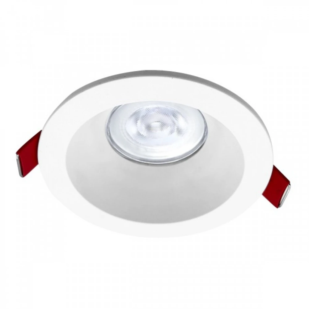 ΧΩΝΕΥΤΟ ΠΕΡΙΣΤΡΕΦΟΜΕΝΟ ΣΤΡΟΓΓΥΛΟ ΣΠΟΤ ΟΡΟΦΗΣ ΠΛΑΣΤΙΚΟ ΛΕΥΚΟ 1XGU10 Spotlight