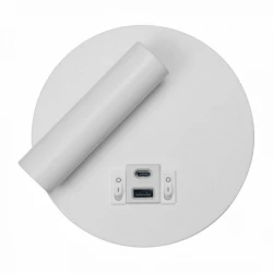 ΑΠΛΙΚΑ ΚΡΕΒΑΤΙΟΥ LED ΡΥΘΜΙΖΟΜΕΝΗ ΑΣΠΡΗ 3W - Spotlight