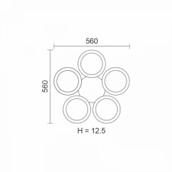 ΠΛΑΦΟΝΙΕΡΑ ΟΡΟΦΗΣ LED CCT 64W 3000K | 4000K | 6000K ΚΑΦΕ - Spotlight