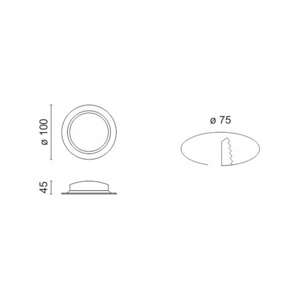 LED SMD Αδιάβροχο Χωνεύτο Downlight Οροφής 7W 140° Στρογγυλό SpotLight