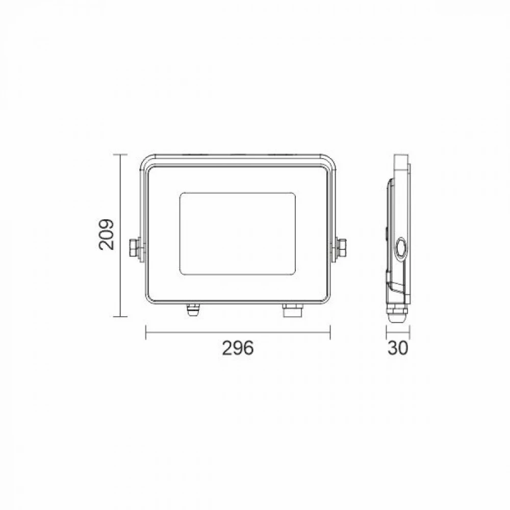 CCT ΠΡΟΒΟΛΕAΣ LED SLIM SMD 100W  - SPOTLIGHT