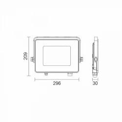CCT ΠΡΟΒΟΛΕAΣ LED SLIM SMD 100W  - SPOTLIGHT