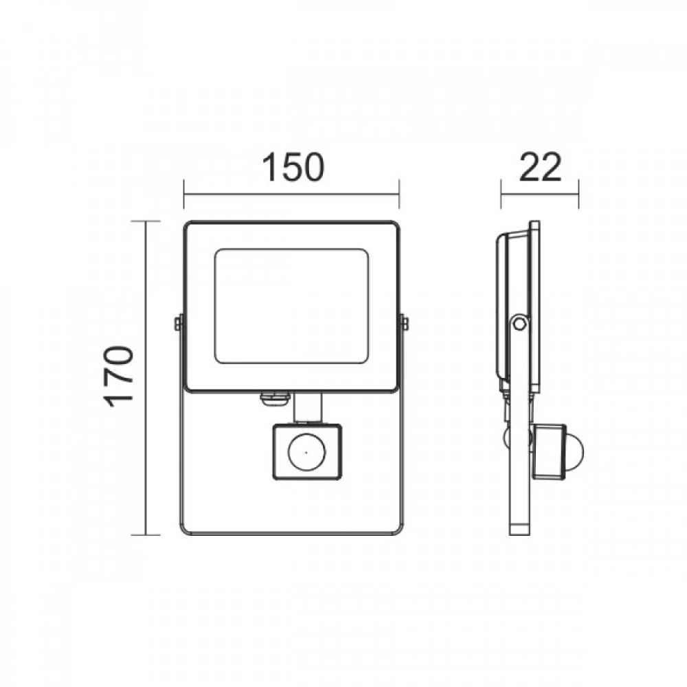 Προβολέας Με Ανιχνευτή Κίνησης LED SMD 30W 6000K Spotlight